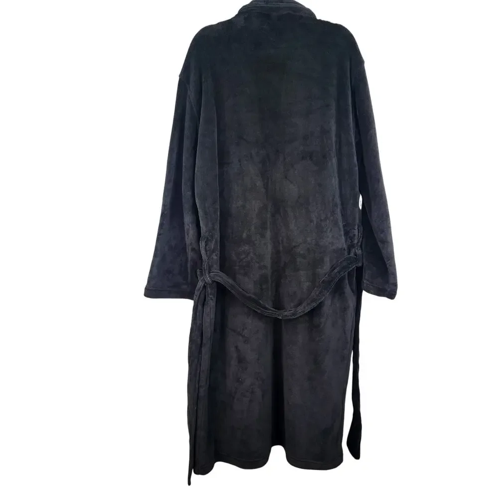 POLO Ralph Lauren Blace Plush Fleece Pony Logo Shawl Collar Robe Size Small